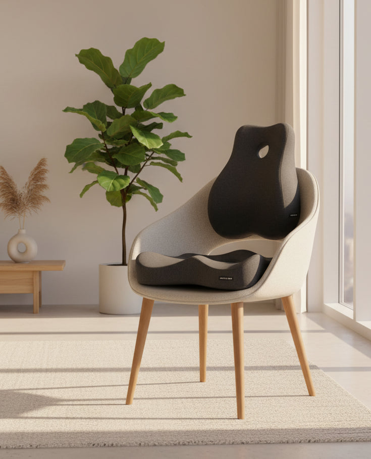 Coussin de chaise de bureau en mousse à mémoire de forme, siège de voiture, soutien de la taille, oreiller de massage lombaire, oreiller Orth4WD, coussin de fesses et de CÔTÉ cyx, coussinets de dos NEXORA.gtk