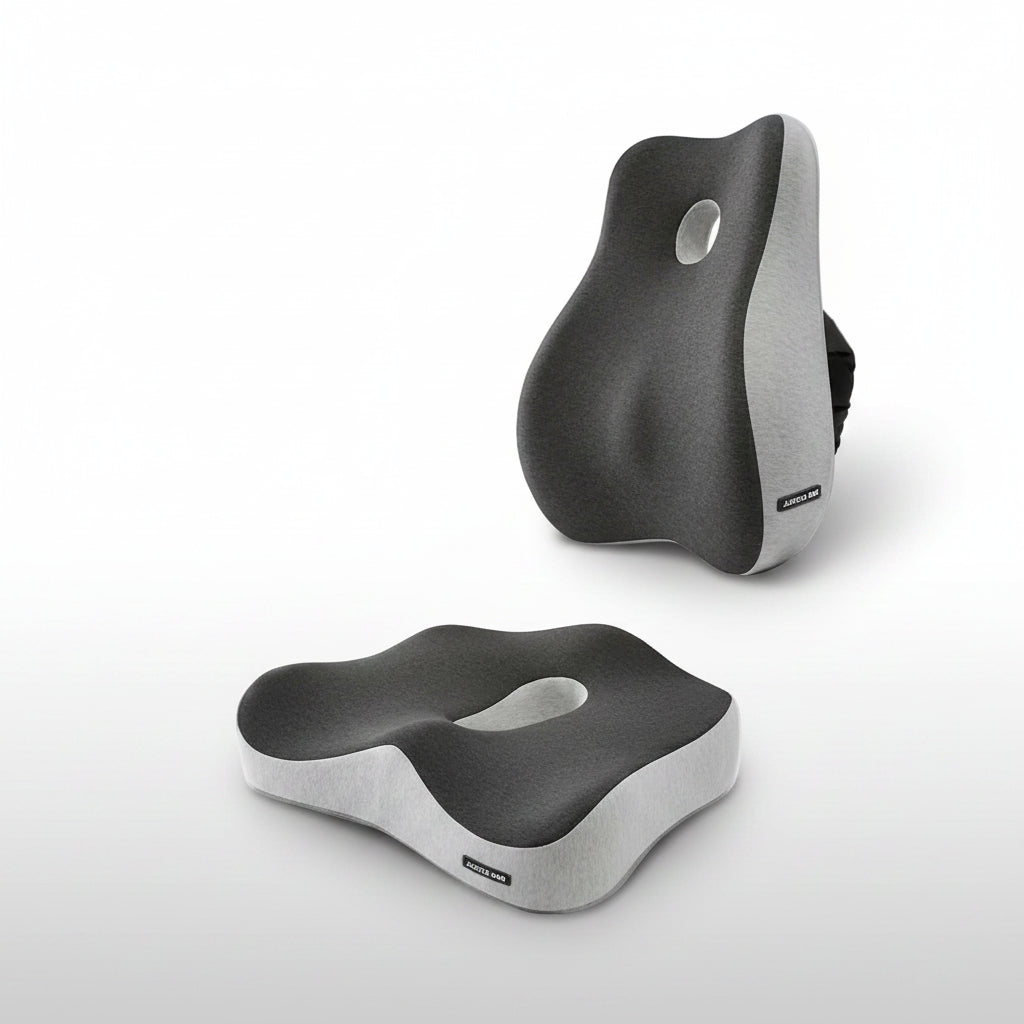 Coussin de chaise de bureau en mousse à mémoire de forme, siège de voiture, soutien de la taille, oreiller de massage lombaire, oreiller Orth4WD, coussin de fesses et de CÔTÉ cyx, coussinets de dos NEXORA.gtk